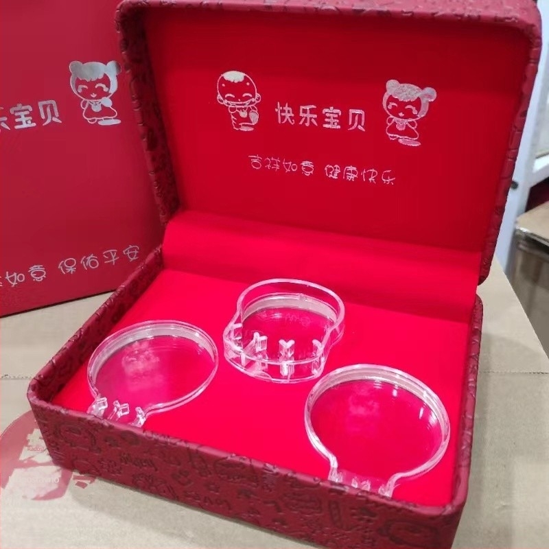 Kutija za poklon dječjih nakita s narukvicom i zatvaračem dugovječnosti, PU kožna ambalaža za nakit