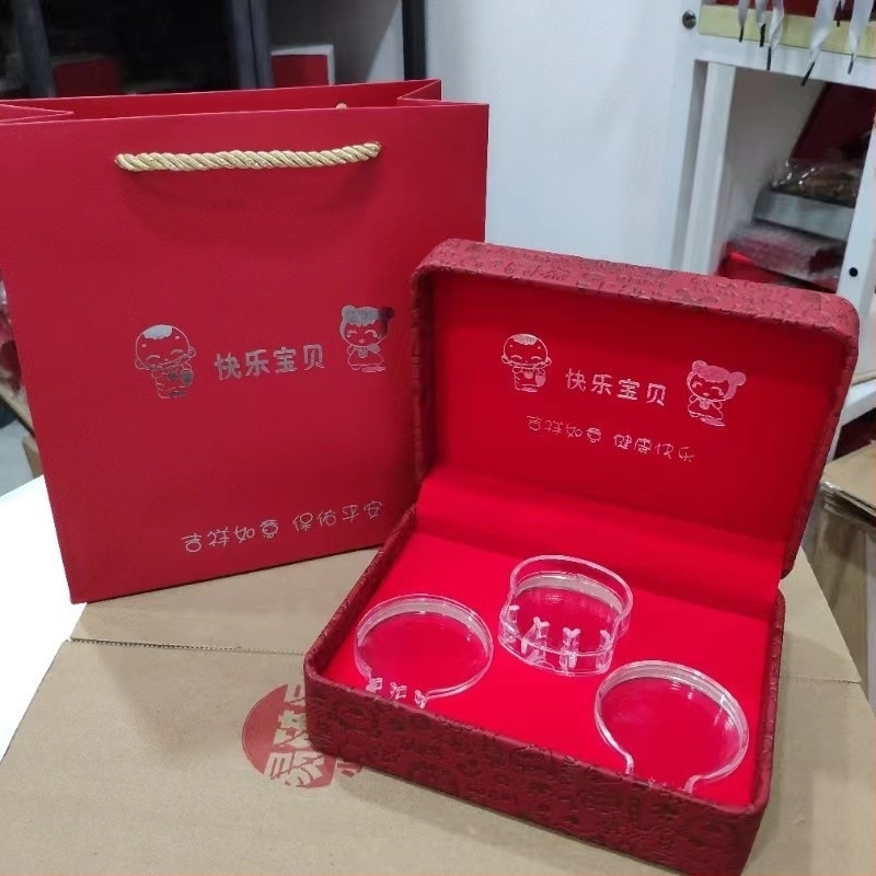 Kutija za poklon dječjih nakita s narukvicom i zatvaračem dugovječnosti, PU kožna ambalaža za nakit