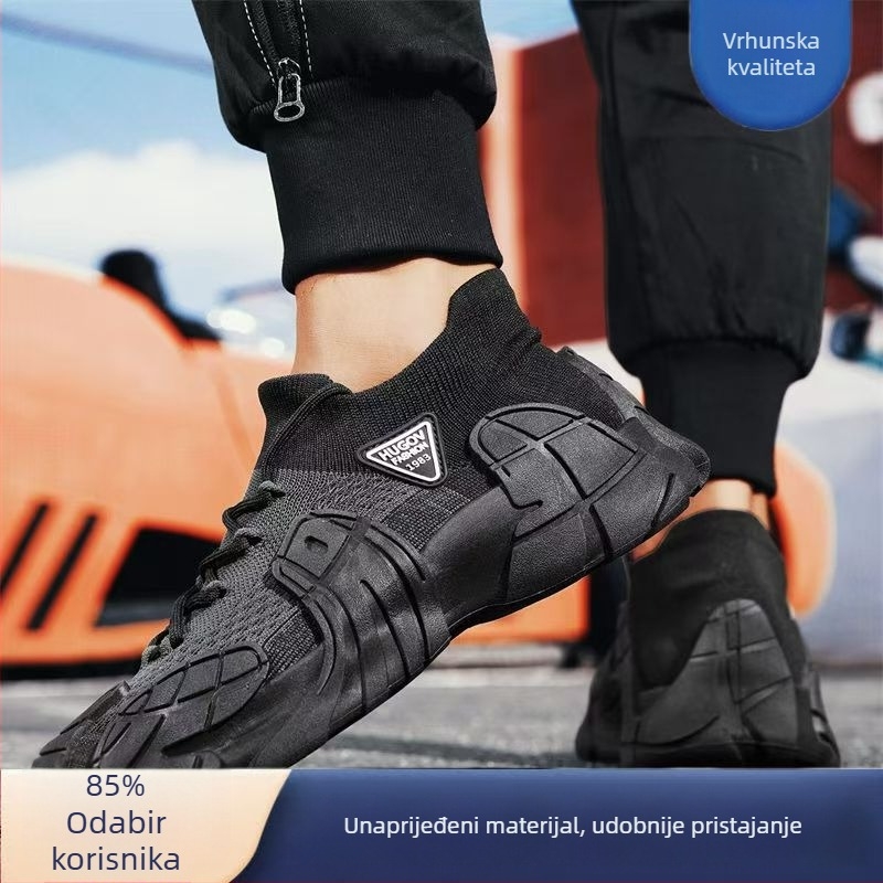 Muške prozračne tenisice za svakodnevnu upotrebu s mrežastim gornjim dijelom, PVC đonom, injekcijski oblikovanom đonom, vezanje, niski kroj