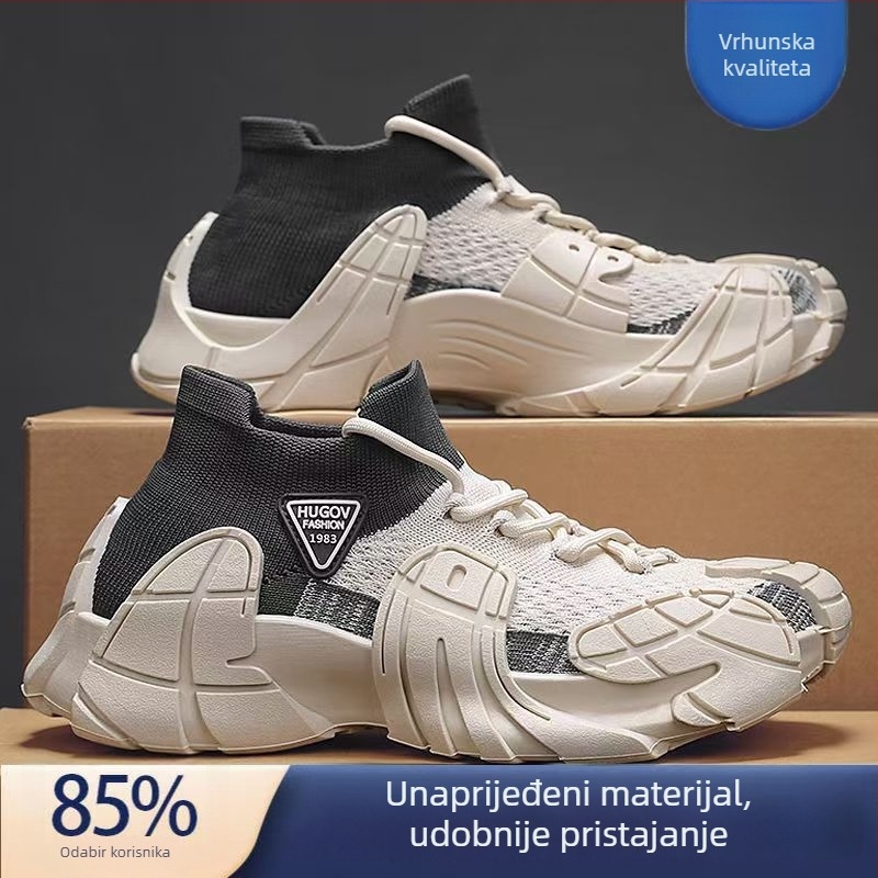 Muške prozračne tenisice za svakodnevnu upotrebu s mrežastim gornjim dijelom, PVC đonom, injekcijski oblikovanom đonom, vezanje, niski kroj