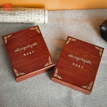 Drvena kutija za nakit u Thangka stilu za pohranu i izlaganje ogrlica i privjesaka