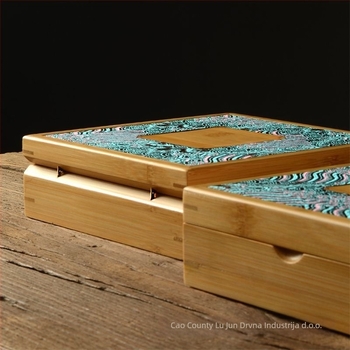 Drvena kutija za nakit s dizajnom s kliznim poklopom za pohranu narukvica s Buddha perlicama, tvrda, jednostavan uzorak, prilagodljiva