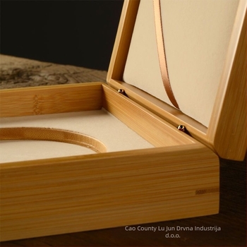 Drvena kutija za nakit s dizajnom s kliznim poklopom za pohranu narukvica s Buddha perlicama, tvrda, jednostavan uzorak, prilagodljiva