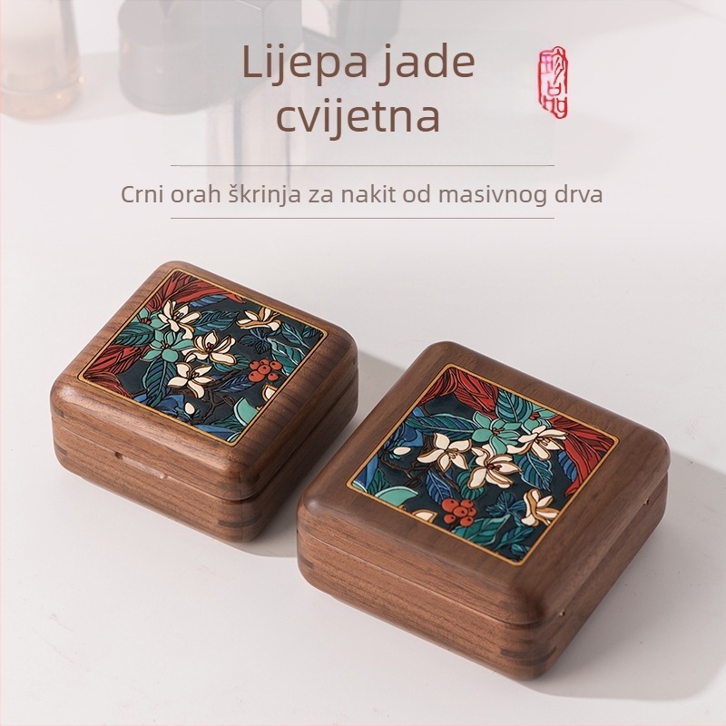 Fulilai kutija za nakit od orahovog drveta, model 655214, minimalistički stil