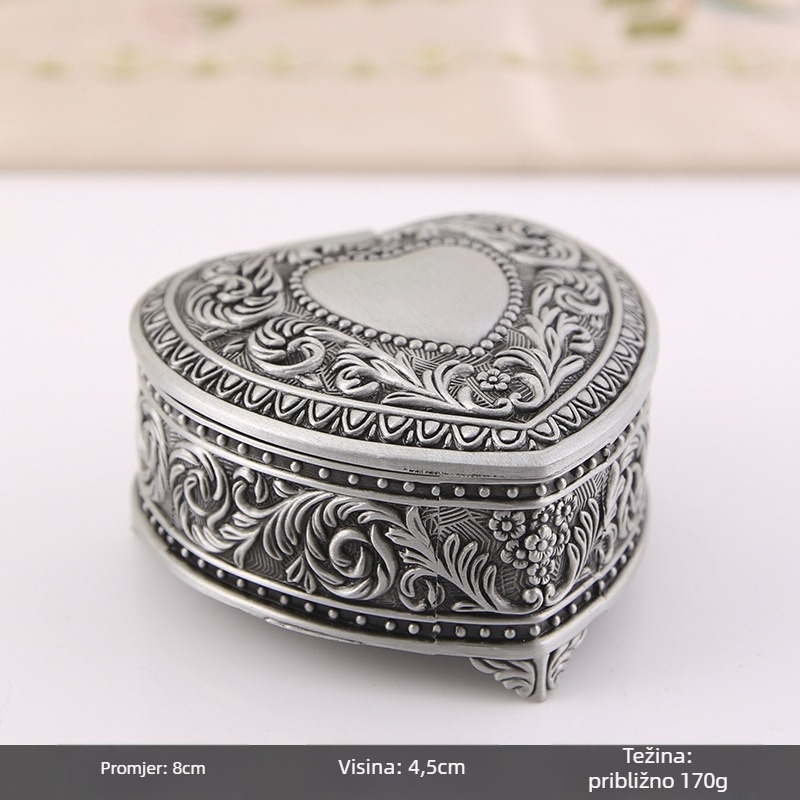 Kutija za nakit Manny Heart, uzor Cvjetna Grana, čvrst materijal (Značka Manny; Model Heart; Uzor Cvjetna Grana; Materijal Drugo; Čvrstoća Tvrda)