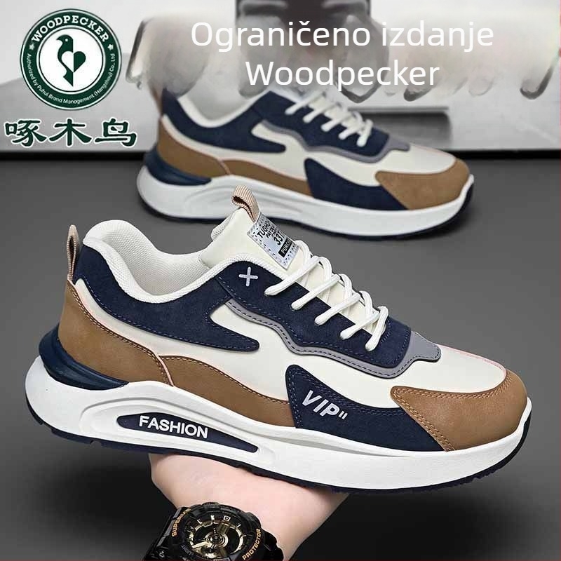 Muške mrežaste trkačke tenisice s vezanjem, protuklizna potplat, otporne, EVA uložak