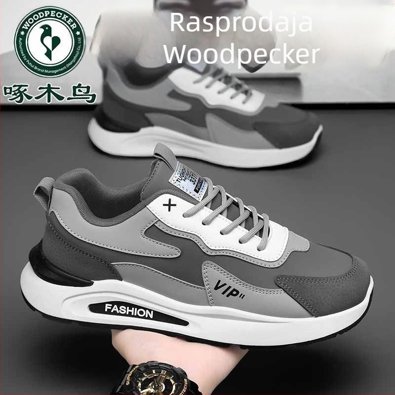 Muške mrežaste trkačke tenisice s vezanjem, protuklizna potplat, otporne, EVA uložak