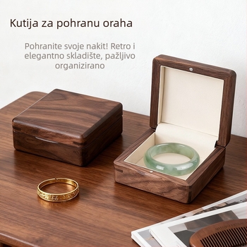 Drvena kutija za nakit za ogrlicu i narukvicu, masivno drvo, pakiranje nakita, kartonsko pakiranje