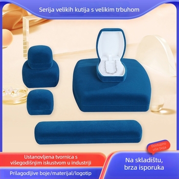 Derrison baršun kutija za nakit, plastična kutija s flanelnom presvlakom, kutija za pakiranje nakita