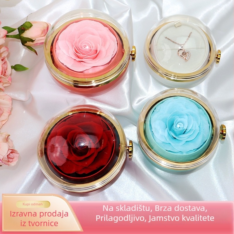 Kutija za nakit s vječnom ružom, plastična, kutija za pakiranje, pakiranje nakita, podrijetlo Dongguan