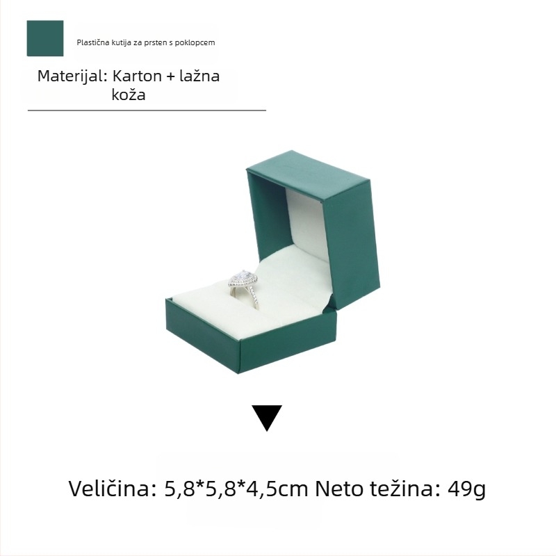 Kutija za prsten Flip-Top, za nakit, plast+papir konstrukcija, terminalno pakiranje, Yaneng