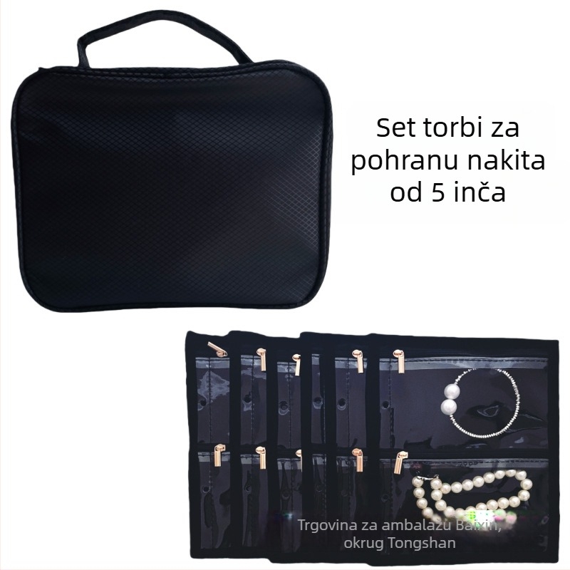 Torba za pohranu nakita od prozirnog PVC, veliki kapacitet, stil torbice, Oxford materijal