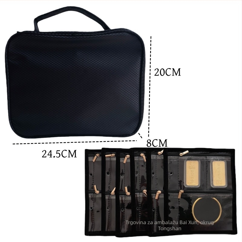 Torba za pohranu nakita od prozirnog PVC, veliki kapacitet, stil torbice, Oxford materijal