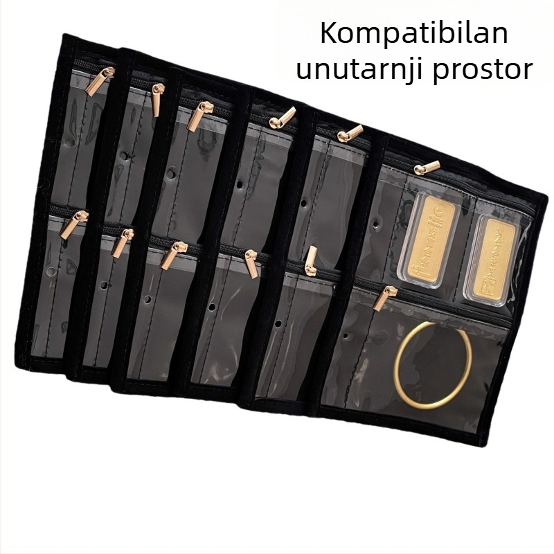 Torba za pohranu nakita od prozirnog PVC, veliki kapacitet, stil torbice, Oxford materijal