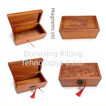 Drvena kutija za nakit s prostorom za ogrlice