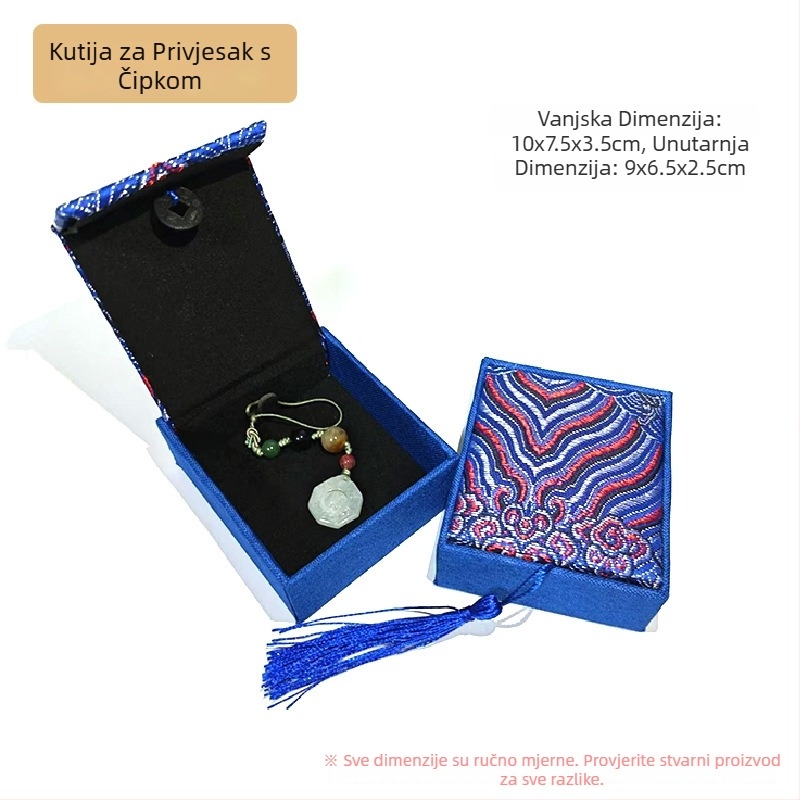 Kutija za privjesak - tkanina, kutija za pakiranje nakita, namijenjena za ogrlice/privjeske, marka Fuxing