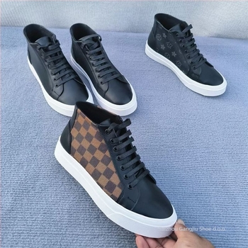 Muške loafers od mikrovlaknaste kože, quilted debela potplat, unutrašnjost od umjetnog pliša, gumena potplat, vezanje – zimska obuća