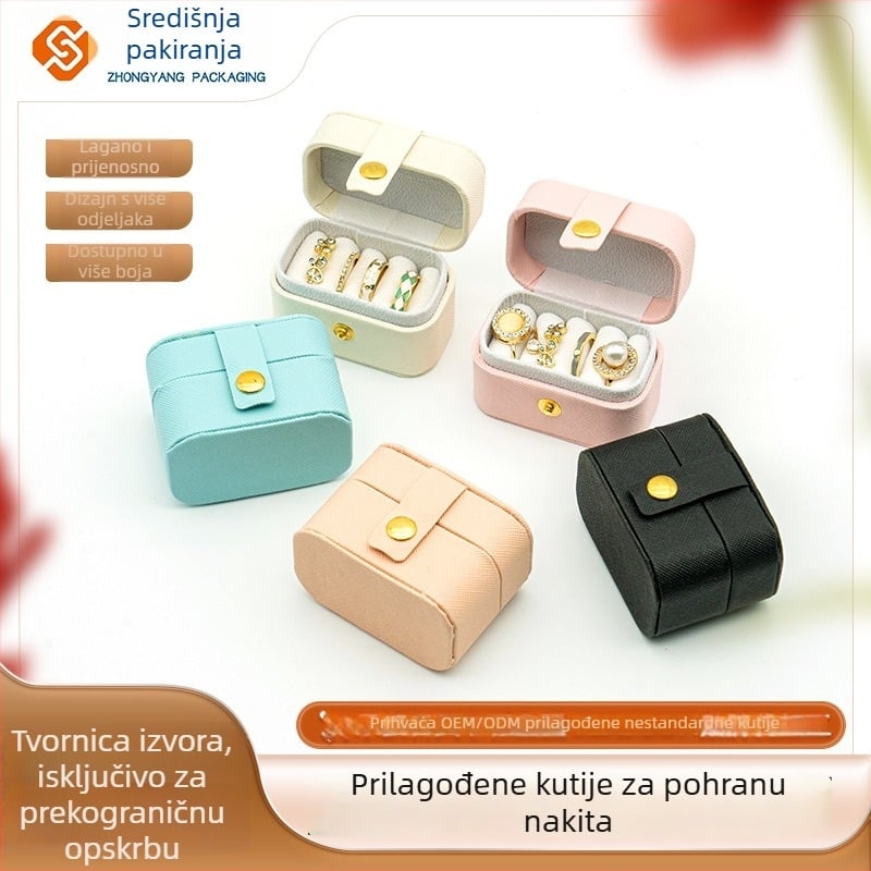 Mini kutija za prstene - kožna, za skladištenje nakita, putna, Zhongyang Packaging