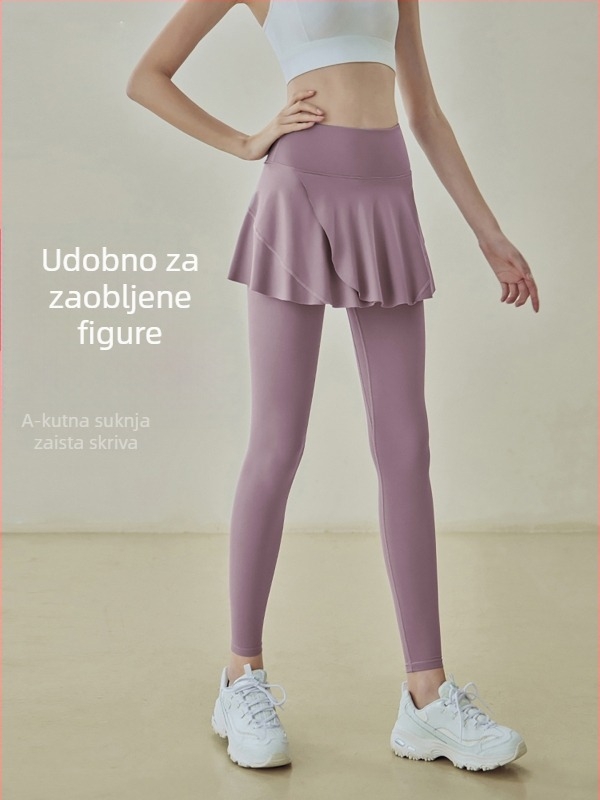Ženske hlače za jogu s visokim pasom i podizanjem stražnjice, džepovi, brzo se sušeće i prozračne, za trčanje i fitness