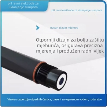 Supmea SUP-PH-7001 plosnata pH elektroda za industrijsko online mjerenje, raspon 0-14 pH, točnost ±0.02 pH, kompenzacija temperature 0-80 °C