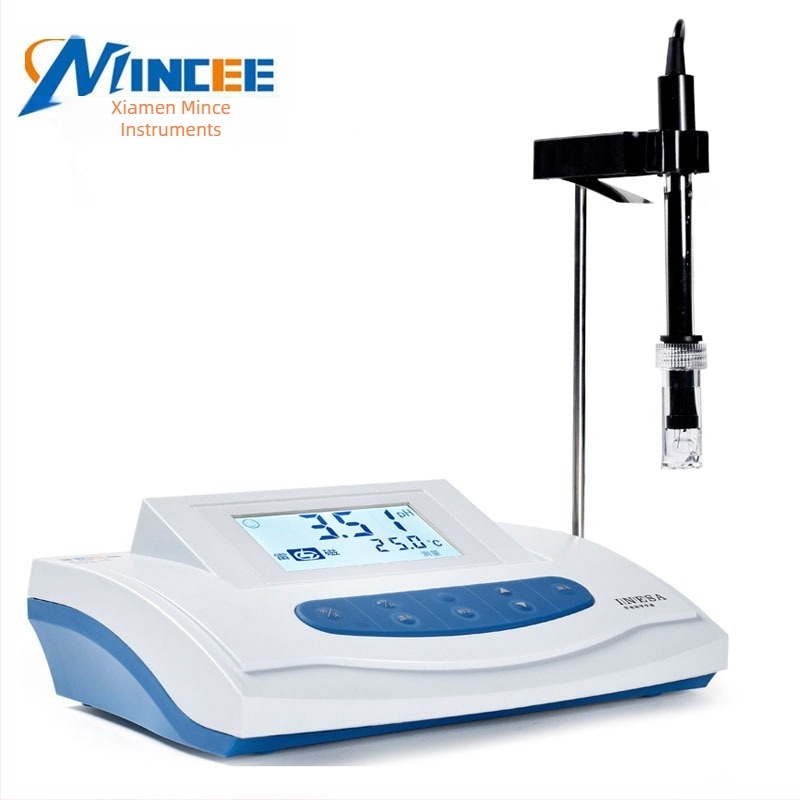 MINCEE PHS-3C prijenosni pH mjerač s velikim LCD zaslonom, raspon 0.00–14.00 pH, točnost ±0.01 pH, kompenzacija temperature 0–60 °C