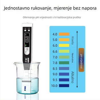 Prenosni pH metar u olovku za industrijske otpadne vode, zaslon u boji, digitalni prikaz, inteligentan, visoka preciznost