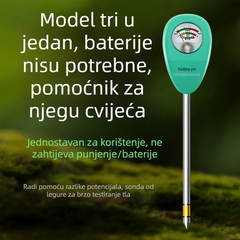 MY808 Mjerač pH i vlage tla za staklenik i posadne biljke