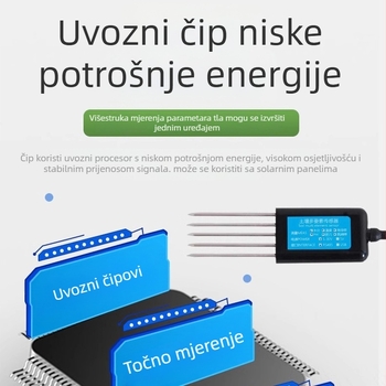 Višenamjenski senzor tla za mjerenje temperature, vlage, pH, vlage u tlu, plodnosti i EC/NPK