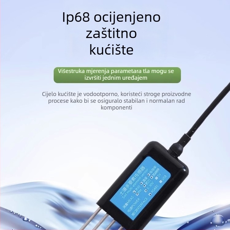 Višenamjenski senzor tla za mjerenje temperature, vlage, pH, vlage u tlu, plodnosti i EC/NPK