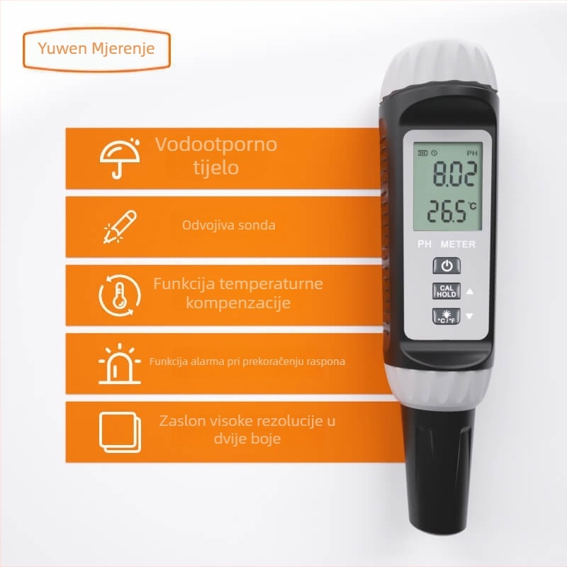 Yowex pH test olovka – visokoprecizan mjerni uređaj za vodu pH za akvarij, senzor YW-612