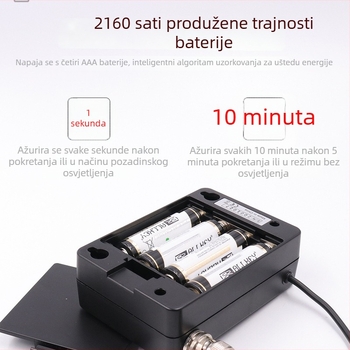 Zidni mjerač kvalitete vode za akvarije: pH metar, pH tester i termometar sa vanjskom sondom