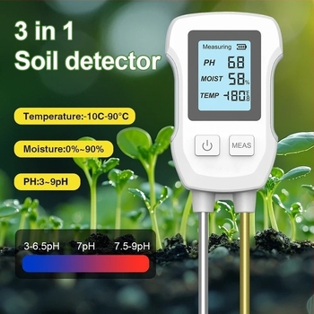 Digitalni trostruki tester tla za mjerenje pH, temperature i vlage u stakleniku
