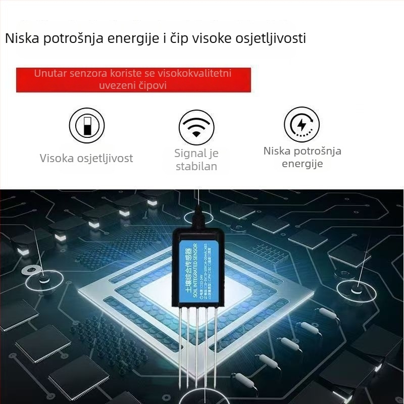 Bing Sheng BSK-TR3.0-100 3-u-1 tester vlage tla, temperature i vodljivosti s pH mjeračem