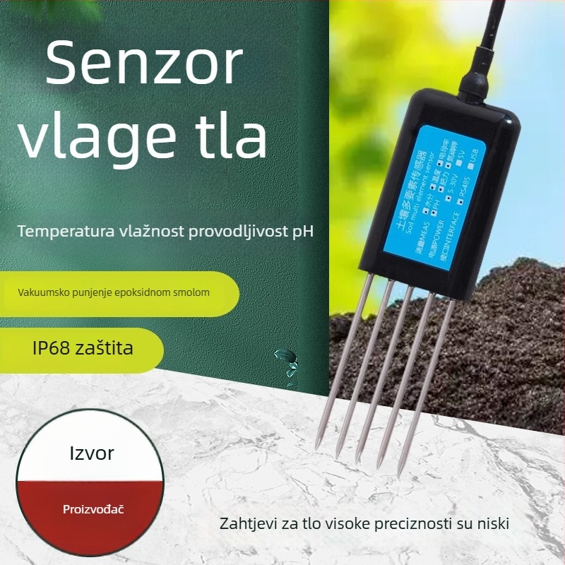 Bing Sheng BSK-TR3.0-100 3-u-1 tester vlage tla, temperature i vodljivosti s pH mjeračem