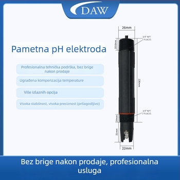 RS485 pH digitalna elektroda za otpadne vode i kućne otpadne vode, navoj 3/4, visoka preciznost mjerenja pH
