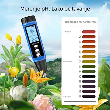 Prenosni mjerač pH i temperature tla s visokopreciznom pH sondom za poljoprivredna istraživanja