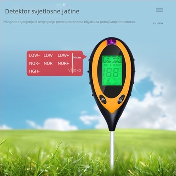 Trickle SPH004 4-u-1 mjerni alat za tlo s vlagom, temperaturom i pH, točnost 1°C/1°F, raspon temperature -9 do +50°C, raspon pH 3.5–9.0