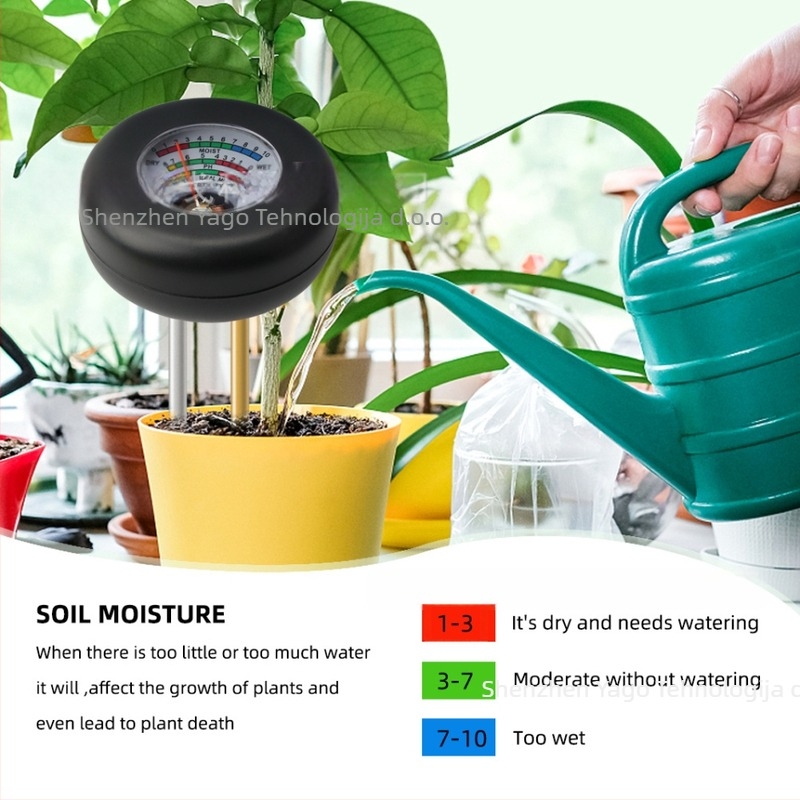 Zemljinski tester 3 u 1 za pH, vlagu i plodnost – model THE01825, 45 g, pogodan za posude, voće i staklenike