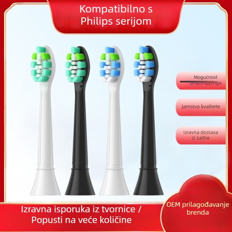 Zamjenska glavica za Philips HX3/6/9 električnu četkicu – ABS+POM, PH model, 220V, 1W, vakuumsko pakiranje tipa dijamant C-606