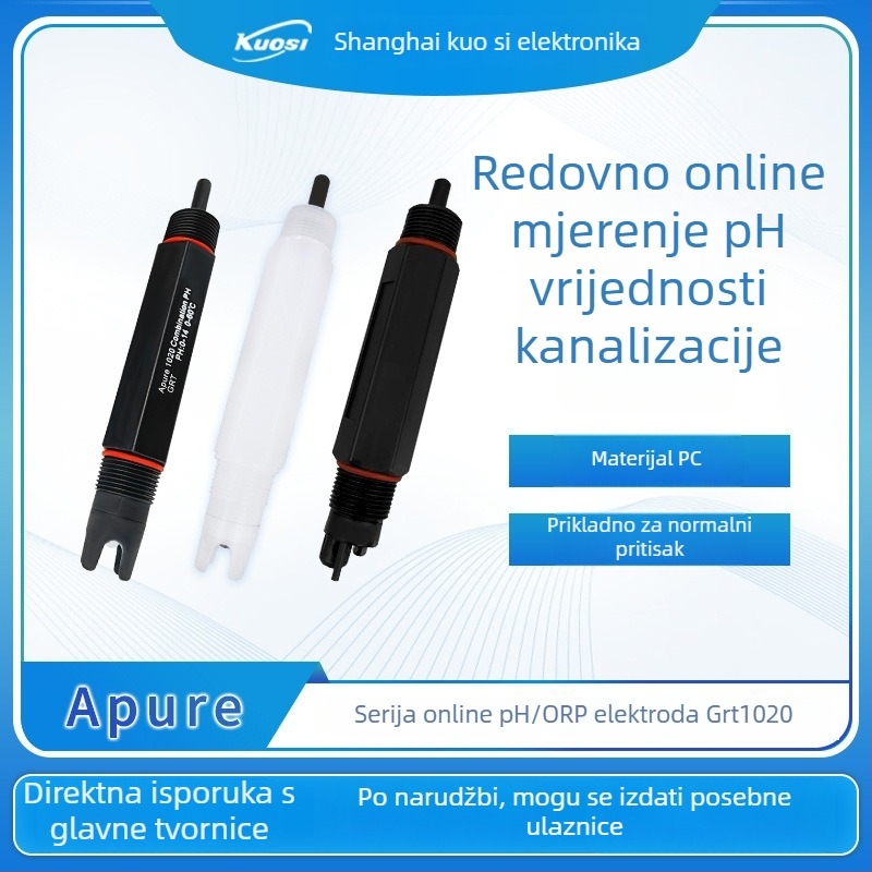 Apure GRT1020 industrijski PH/ORP senzor s plastičnim kućištem, prenosna pH elektroda
