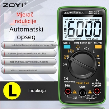 ZT-102L automatski raspon LCR multimetar s 60H induktivnošću, visoka preciznost mjerenja kapaciteta i temperature