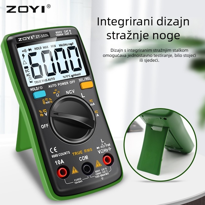 ZT-102L automatski raspon LCR multimetar s 60H induktivnošću, visoka preciznost mjerenja kapaciteta i temperature