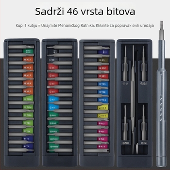 Maibu 49-u-1 precizni set odvijača za mobitele i prijenosna računala – uklanjanje prašine, demontaža i popravak, S2 alatna čelika