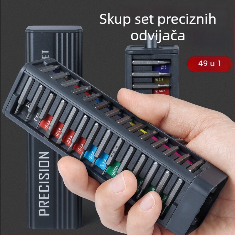 Maibu 49-u-1 precizni set odvijača za mobitele i prijenosna računala – uklanjanje prašine, demontaža i popravak, S2 alatna čelika