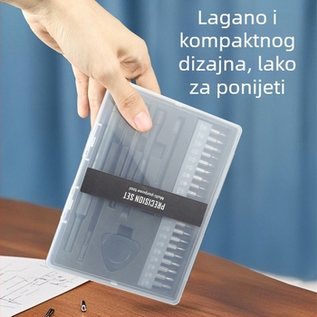 Obadon set preciznih odvijača 29-u-1 – Cr-V čelik; za mobitele, naočale, satove i prijenosna računala – alati za precizno održavanje