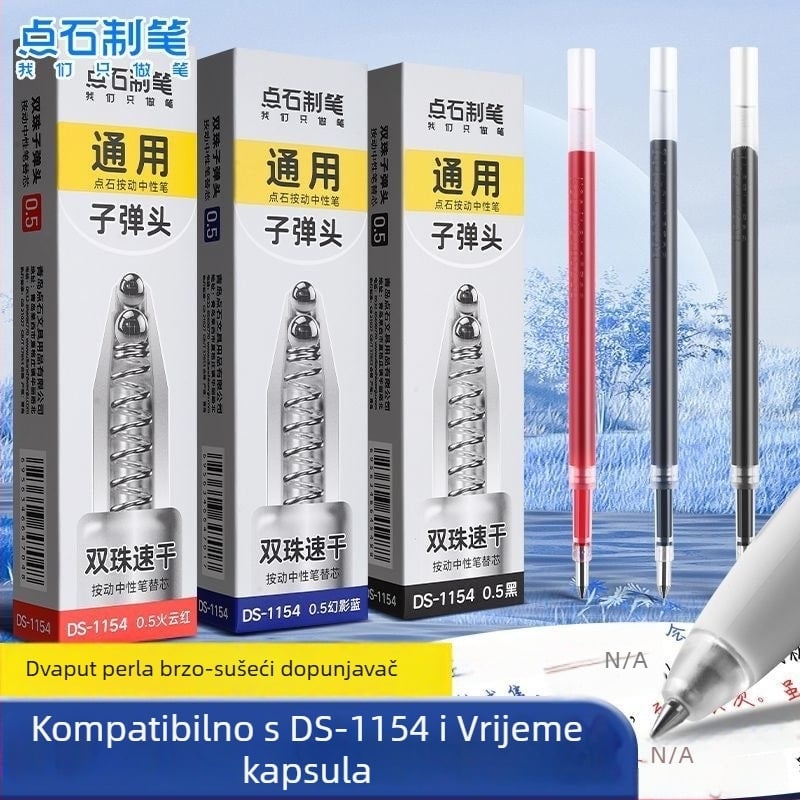 Refil za olovku 0,5 mm, model 1154, brzo sušenje, dvostruki kuglični vrh