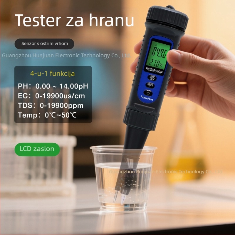 Trickle Ph822 prenosni mjerač pH/EC/TDS/Temp, četiri u jednom, digitalni zaslon, raspon pH 0-14