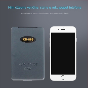 XB866 džepni digitalni multimetar u kartičnom formatu, mjerenje električne energije