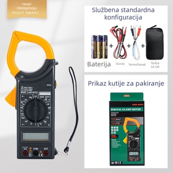 Digitalni klemp ampermetar M266F, prijenosni, mjerenje do 1000 V, do 600 A, otpornost do 20 kΩ, 3999 vrijednosti