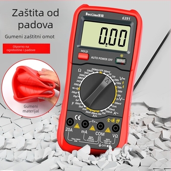 Digitalni multimetar visoke preciznosti, zaštita od izgaranja, kompaktan zaslon, za elektro održavanje i testiranje